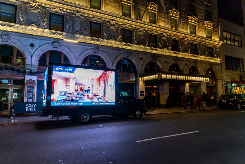 Mobile Billboard Activation Outside Sony Hall