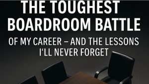 The Toughest Boardroom Battle of My Career — And the Lessons I’ll Never Forget